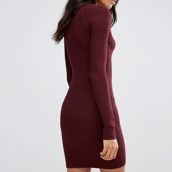 ๐HOST PICK๐ ASOS Brave Soul "Goswell" Burgundy Sweater Dress - Picture 4 of 11